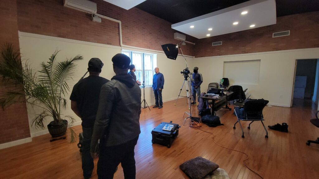 Hip Hop Legend Unc Ralph McDaniel of Video Music Box on hand to interview Inner City Lighthouse Center staff and provide commentary for Raising the Roof event 2021